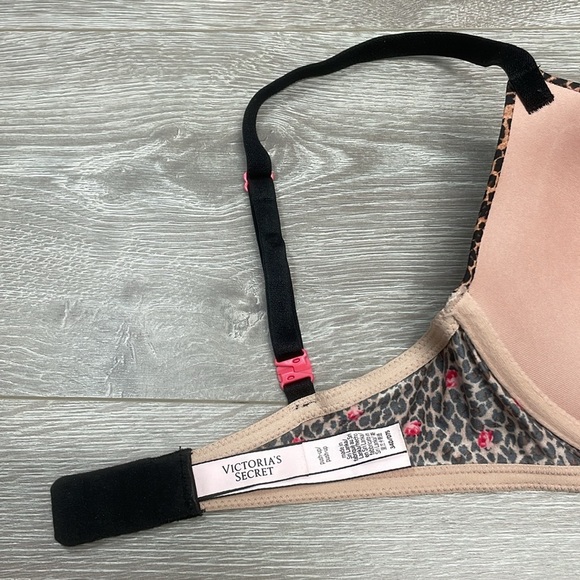 Victoria’s Secret Push-Up Bra Cheetah Rose Animal Print 34D - Picture 12 of 15